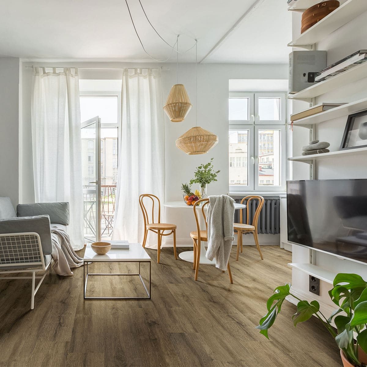 MSI Surfaces Walnut Waves LVP – Brown by MSI Surfaces, brown luxury vinyl tile flooring, detail view
