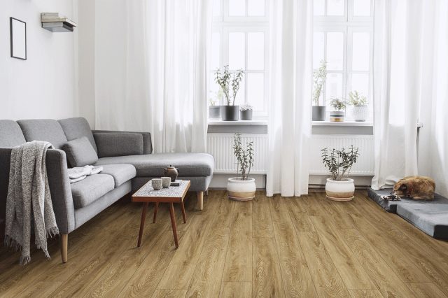 MSI Surfaces LVP – Brown by MSI Surfaces, brown luxury vinyl tile flooring, detail view