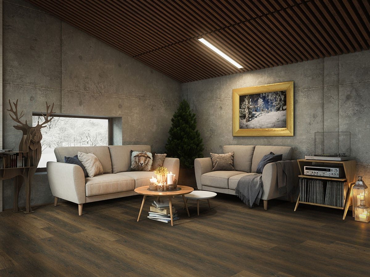 MSI Surfaces LVP – Brown by MSI Surfaces, brown luxury vinyl tile flooring, detail view