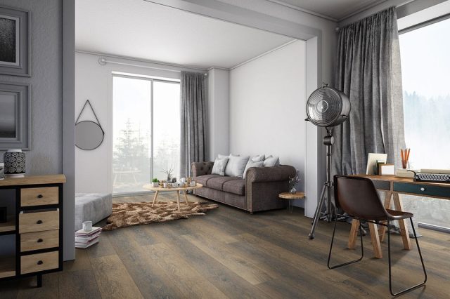 MSI Surfaces LVP – Brown by MSI Surfaces, brown luxury vinyl tile flooring, detail view