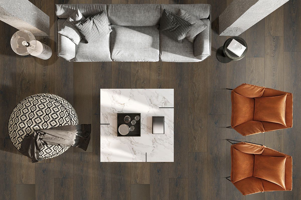 MSI Surfaces LVP – Brown by MSI Surfaces, brown luxury vinyl tile flooring, detail view