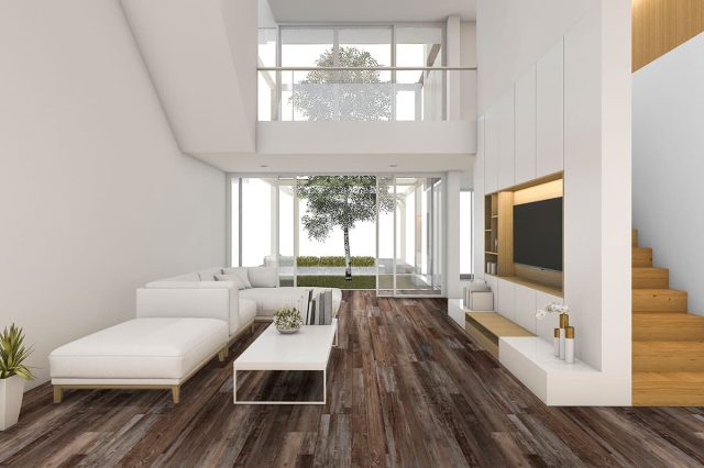 MSI Surfaces LVP – Brown by MSI Surfaces, brown luxury vinyl tile flooring, detail view
