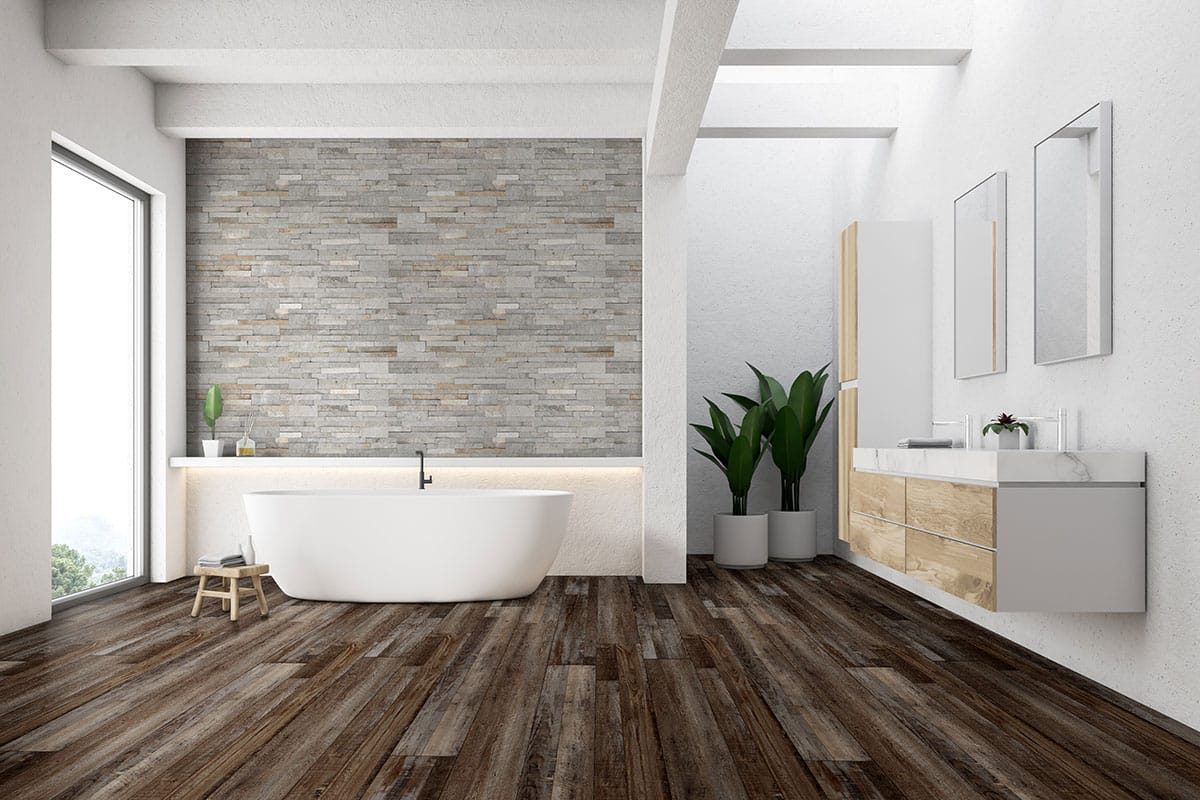 MSI Surfaces LVP – Brown by MSI Surfaces, brown luxury vinyl tile flooring, detail view
