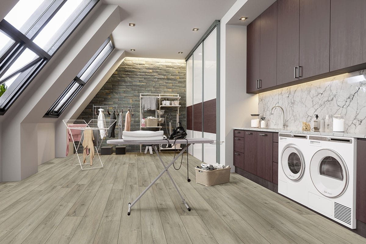 MSI Surfaces LVP – Gray-Light Kardigan by MSI Surfaces, gray-light luxury vinyl tile flooring, detail view