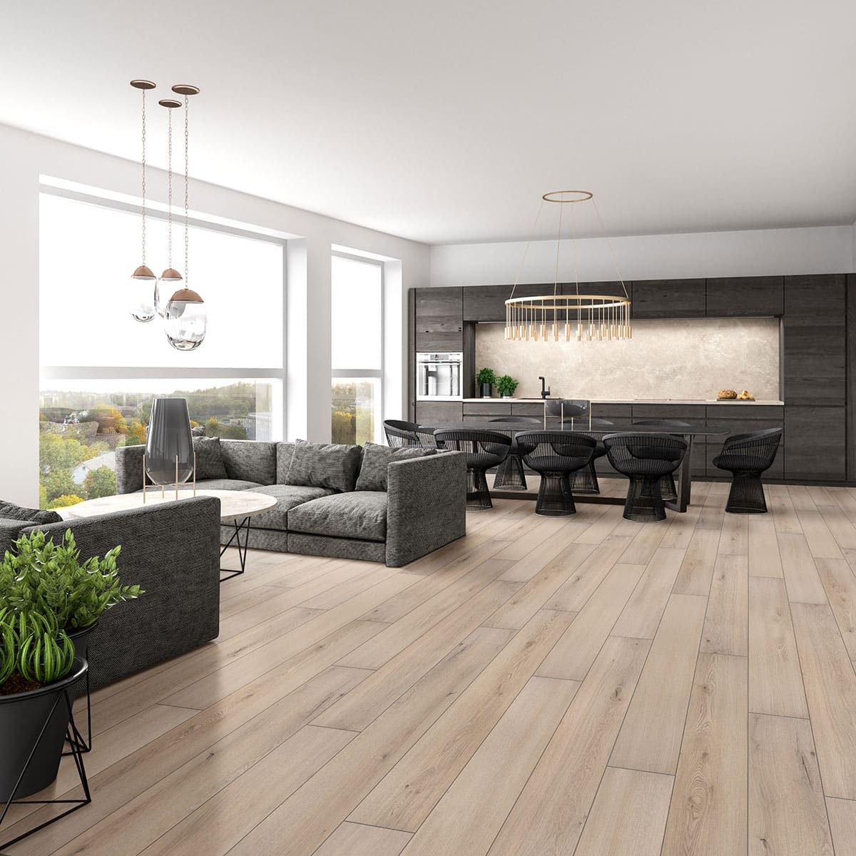 MSI Surfaces LVP – Blonde Runmill Isle by MSI Surfaces, blonde luxury vinyl tile flooring, detail view