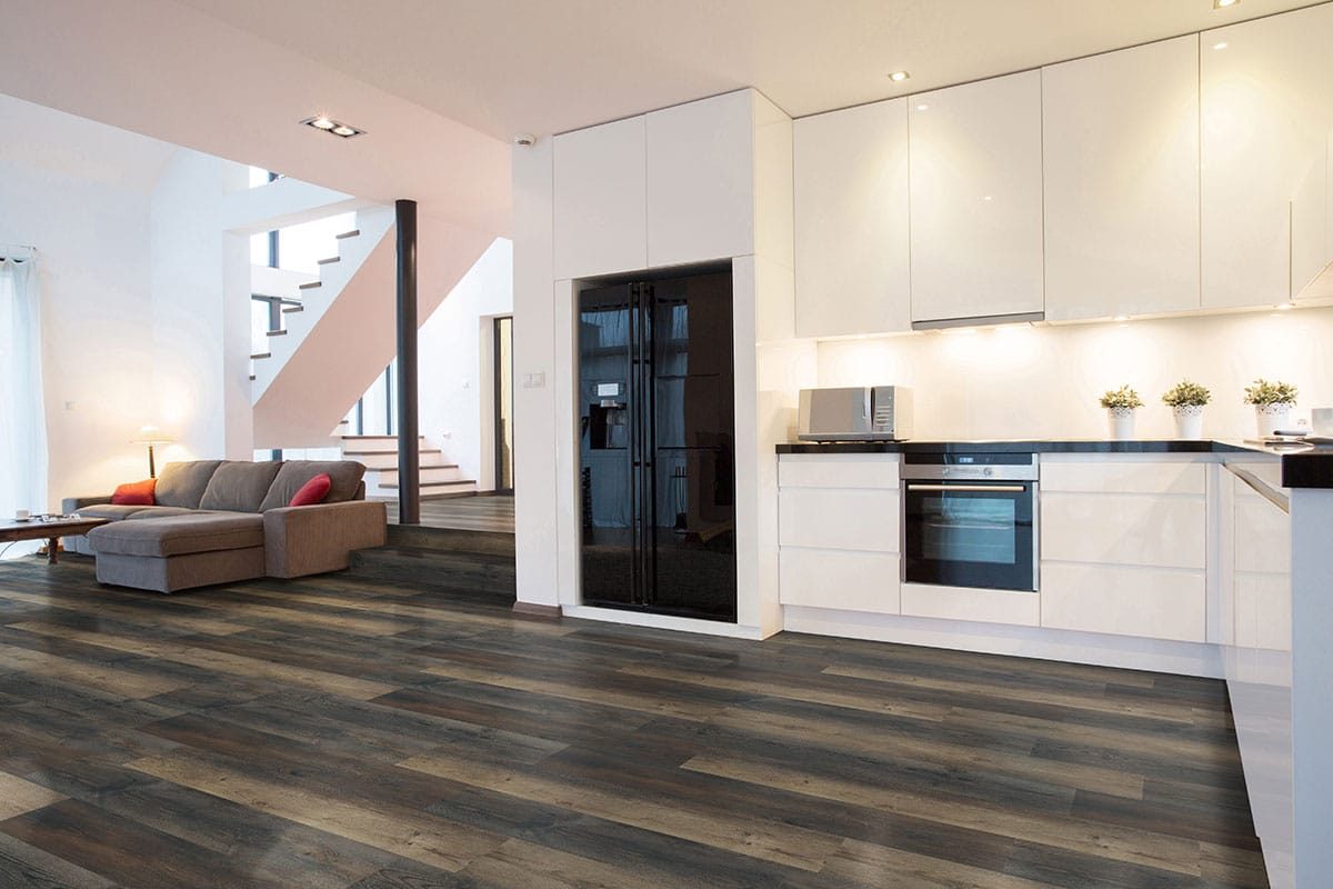 MSI Surfaces LVP – Brown Stable by MSI Surfaces, brown luxury vinyl tile flooring, detail view