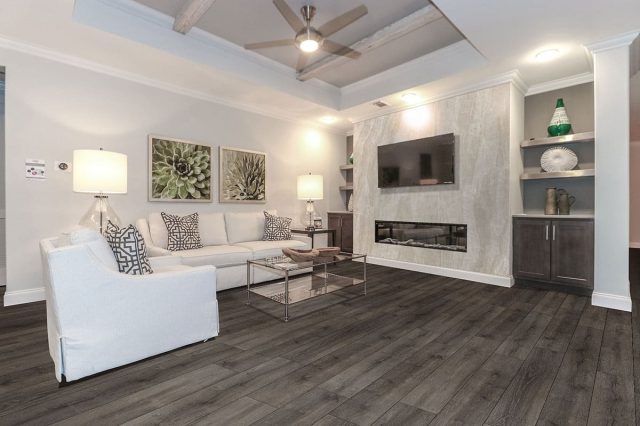 MSI Surfaces LVP – Brown Waves by MSI Surfaces, brown luxury vinyl tile flooring, detail view