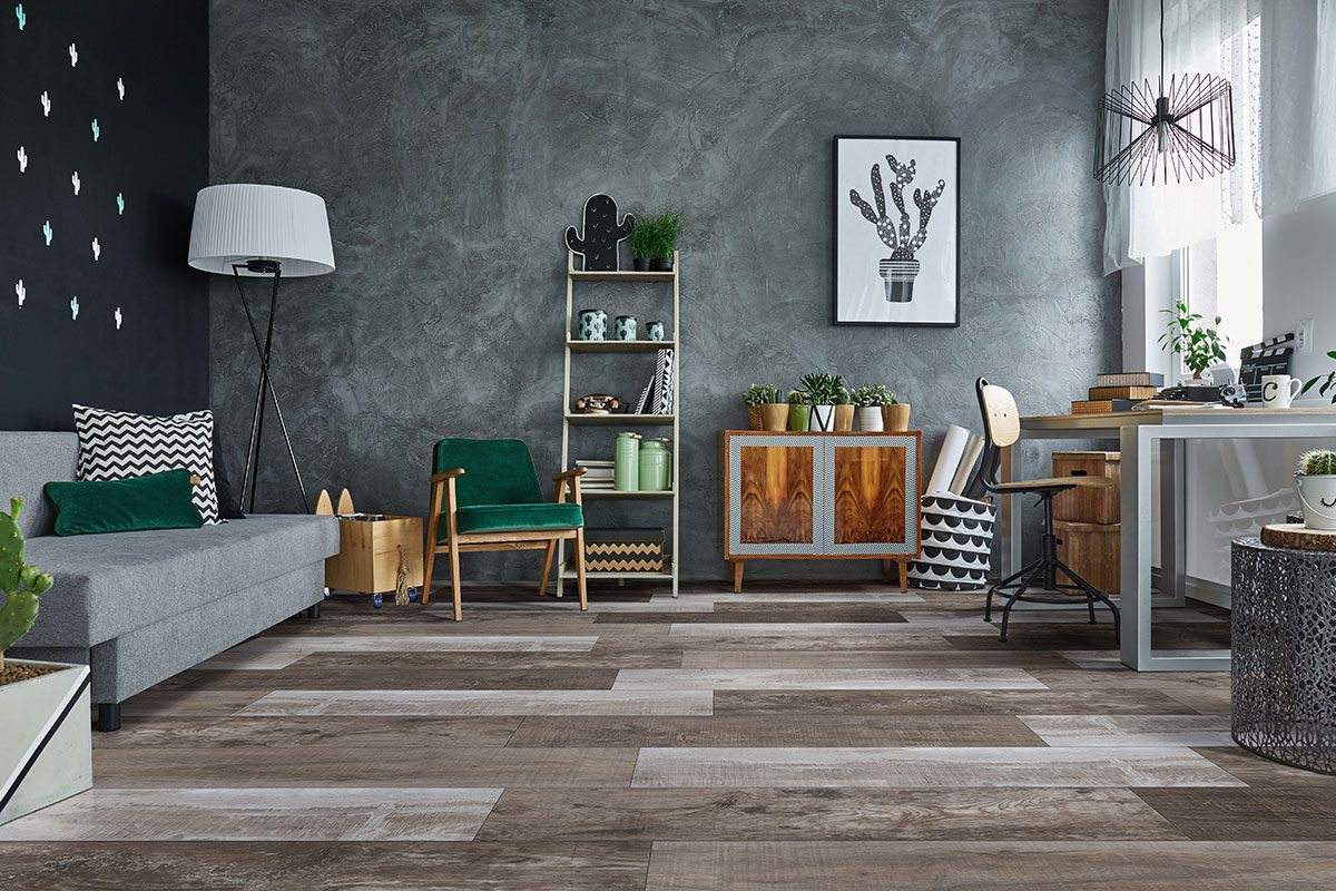 MSI Surfaces LVP – Weathered Brina Brown by MSI Surfaces, brown luxury vinyl tile flooring, detail view
