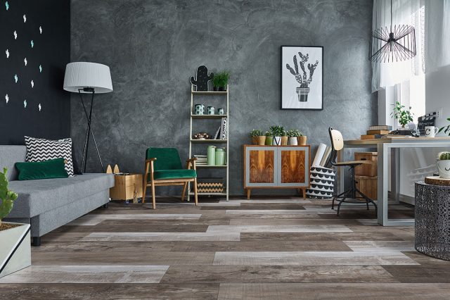 MSI Surfaces LVP – Weathered Brina Brown by MSI Surfaces, brown luxury vinyl tile flooring, detail view