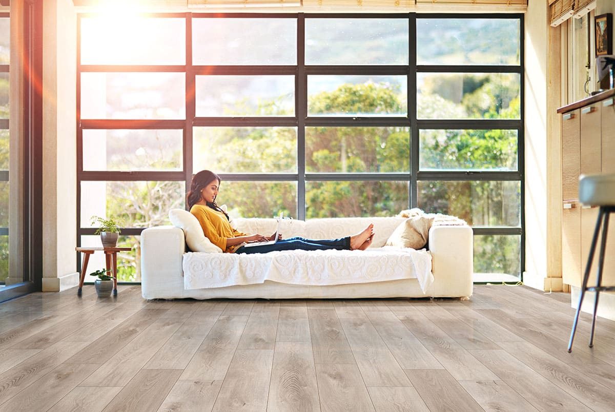 MSI Surfaces Luxury Vinyl Planks – Light Gray by MSI Surfaces, gray-light luxury vinyl tile flooring, detail view