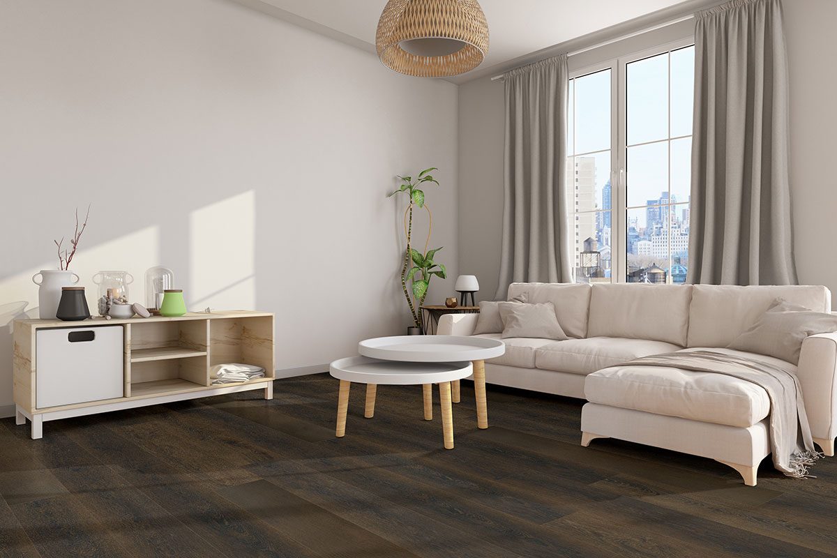 MSI Surfaces LVP – Brown by MSI Surfaces, brown luxury vinyl tile flooring, detail view