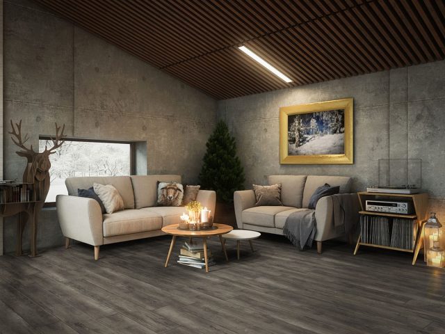 MSI Surfaces Simple LVP – Brown by MSI Surfaces, brown luxury vinyl tile flooring, detail view