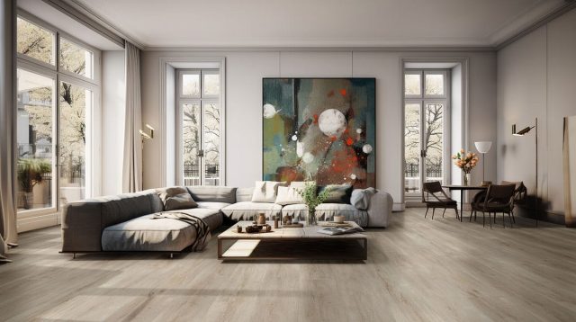 MSI Surfaces Simple – Blonde by MSI Surfaces, blonde luxury vinyl tile flooring, detail view