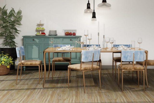 Durato Biscayne Simple – 7″ x 48″ 5mm by Durato, vinyl plank flooring, shown in a room setting (manufacturer image)