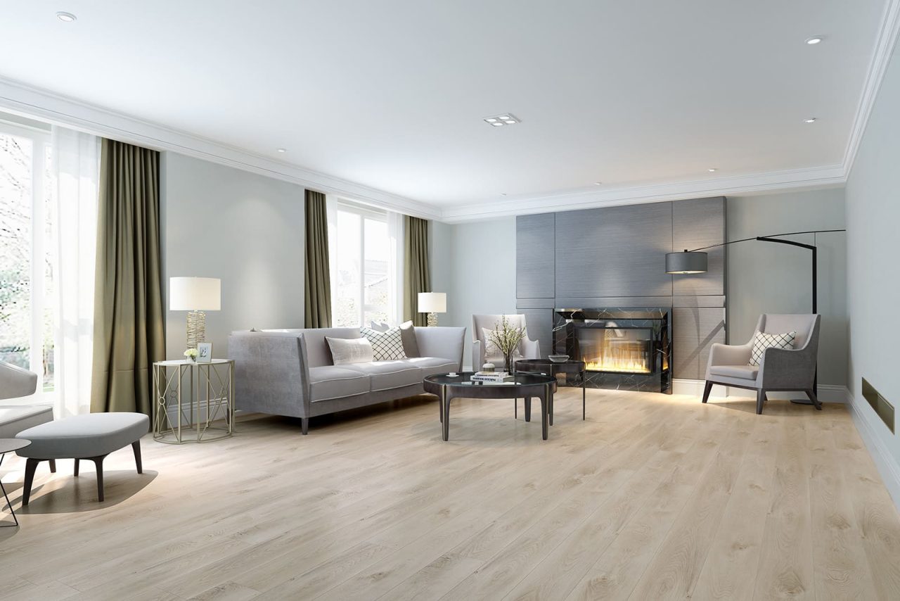 Durato Simple Blue Sands – 7″ x 48″ 5mm by Durato, vinyl plank flooring, shown in a room setting (manufacturer image)