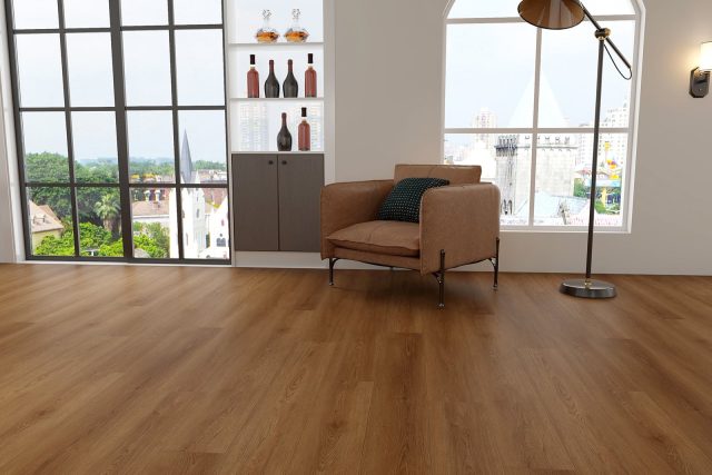 Durato Dresden Simple LVP – 7″ x 48″ 7mm by Durato, vinyl plank flooring, shown in a room setting (manufacturer image)