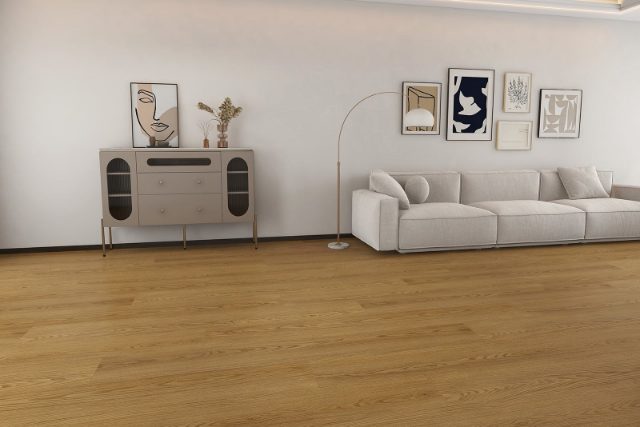 Durato Simple Islamorada – 7″x48″ 5mm by Durato, vinyl plank flooring, shown in a room setting (manufacturer image)