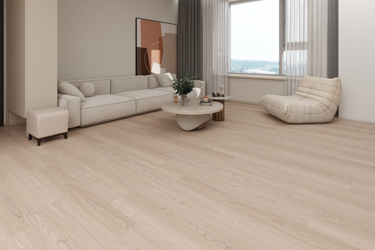 Durato Laurel Simple – 6.50″ x 47.83″ 9.5mm by Durato, vinyl plank flooring, shown in a room setting (manufacturer image)