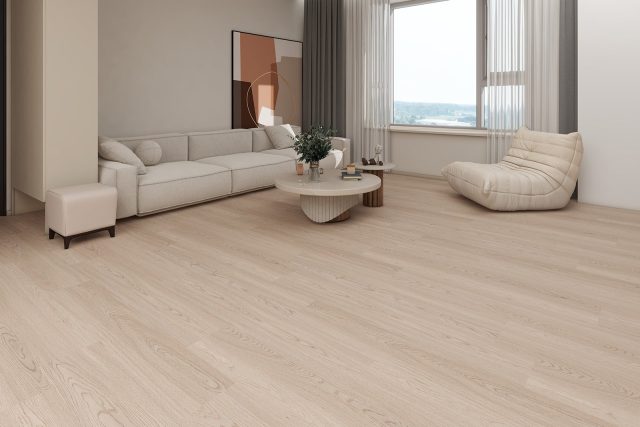 Durato Laurel Simple – 6.50″ x 47.83″ 9.5mm by Durato, vinyl plank flooring, shown in a room setting (manufacturer image)