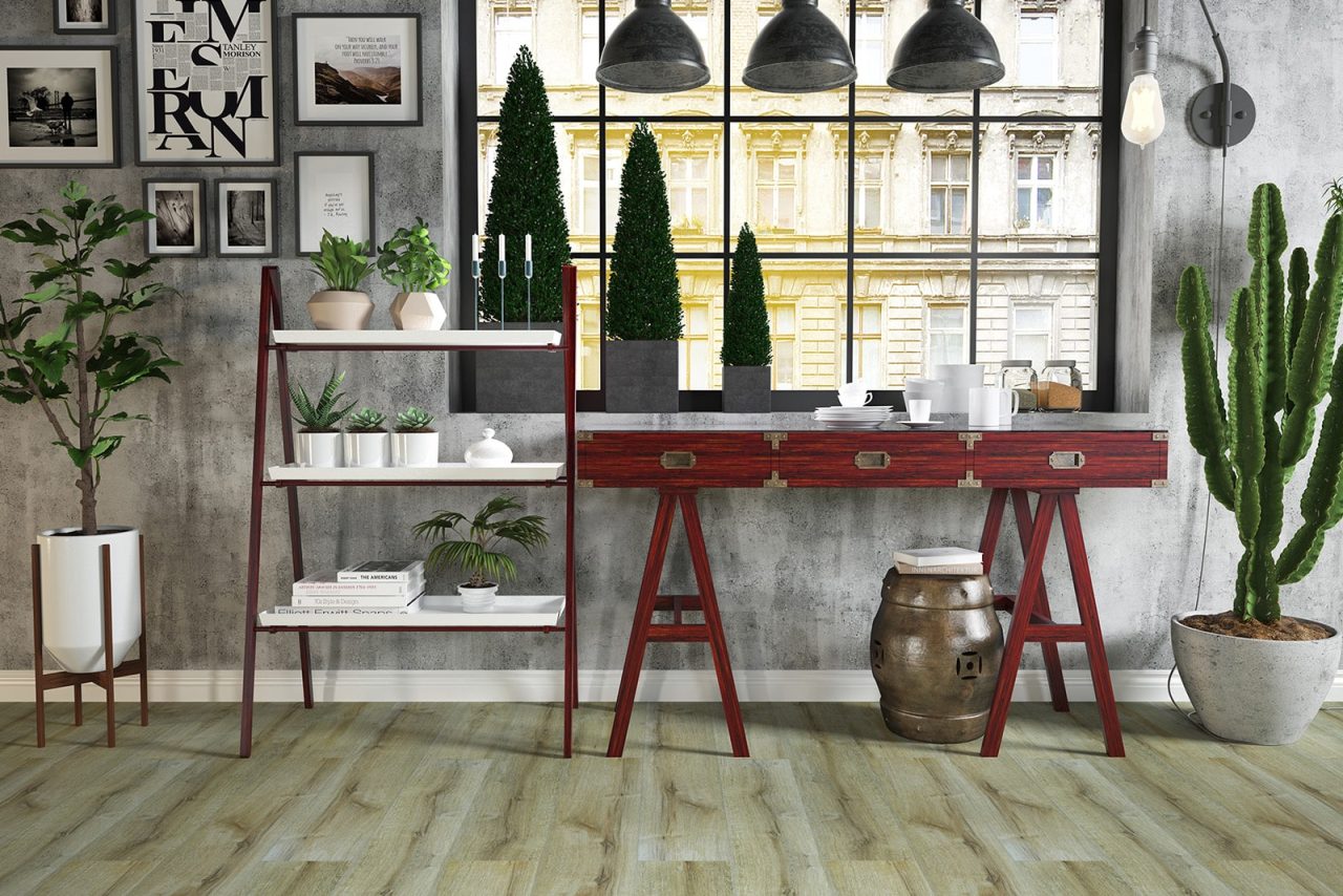 Durato Loredo Simple LVP – 7″ x 48″ 5mm by Durato, vinyl plank flooring, shown in a room setting (manufacturer image)