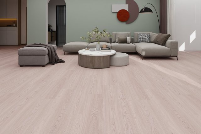 Durato Simple Mulberry – 6.50″ x 47.83″ 9.5mm by Durato, vinyl plank flooring, shown in a room setting (manufacturer image)