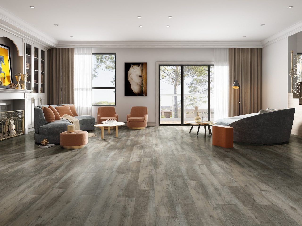 Durato Warwick Simple LVP – 7mm by Durato, vinyl plank flooring, shown in a room setting (manufacturer image)
