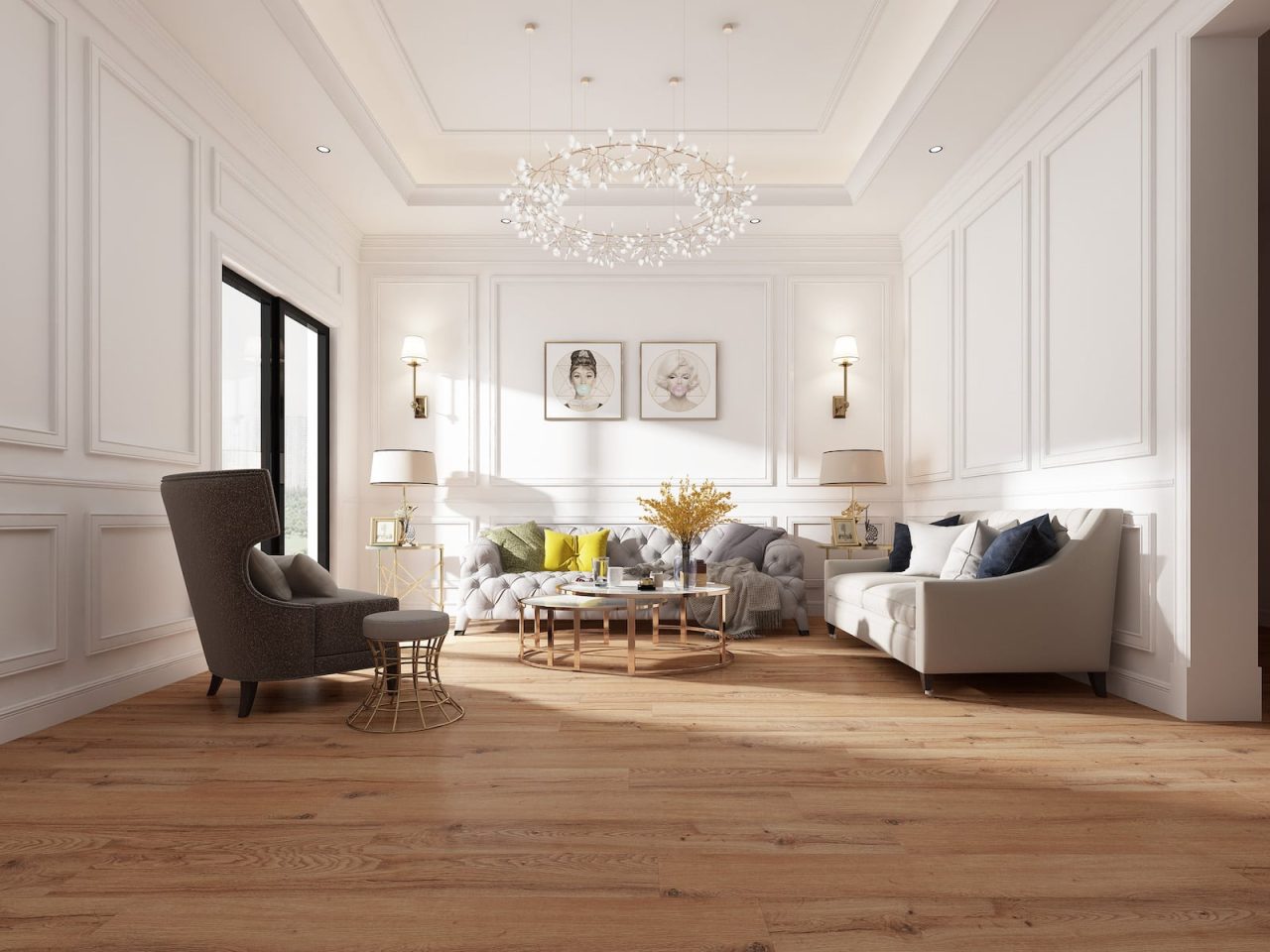 Durato Wentworth Simple Flooring – 7″ x 48″ by Durato, vinyl plank flooring, shown in a room setting (manufacturer image)