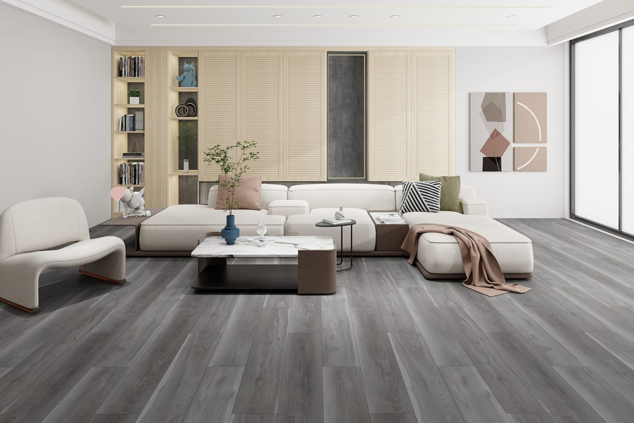 Durato Willow Simple – 6.50″ x 47.83″ 9.5mm by Durato, vinyl plank flooring, shown in a room setting (manufacturer image)