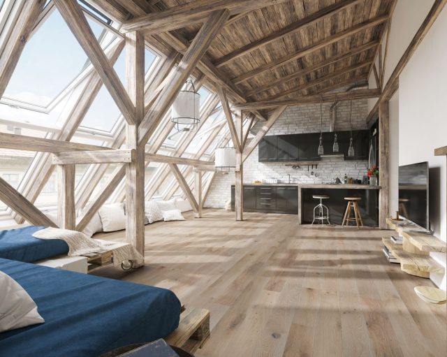 Terra Legno Simple Beach Sand – 6″ Thickness 9/16″ by Terra Legno, engineered wood flooring, shown in a room setting (manufacturer image)