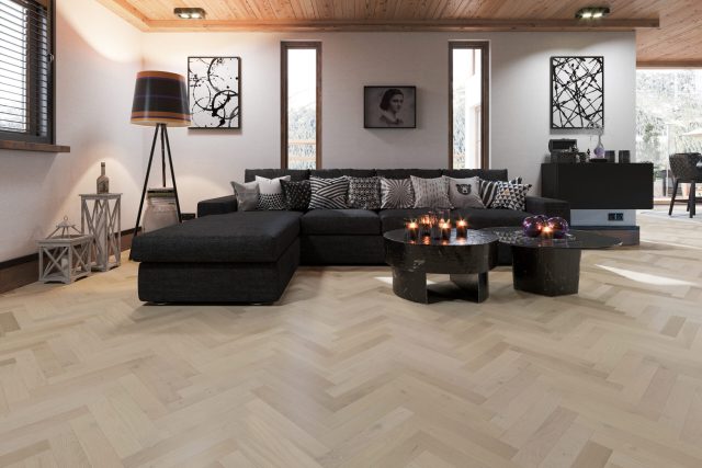 Terra Legno Engineered FOGG – 6 1/2″ Simple by Terra Legno, engineered wood flooring, shown in a room setting (manufacturer image)