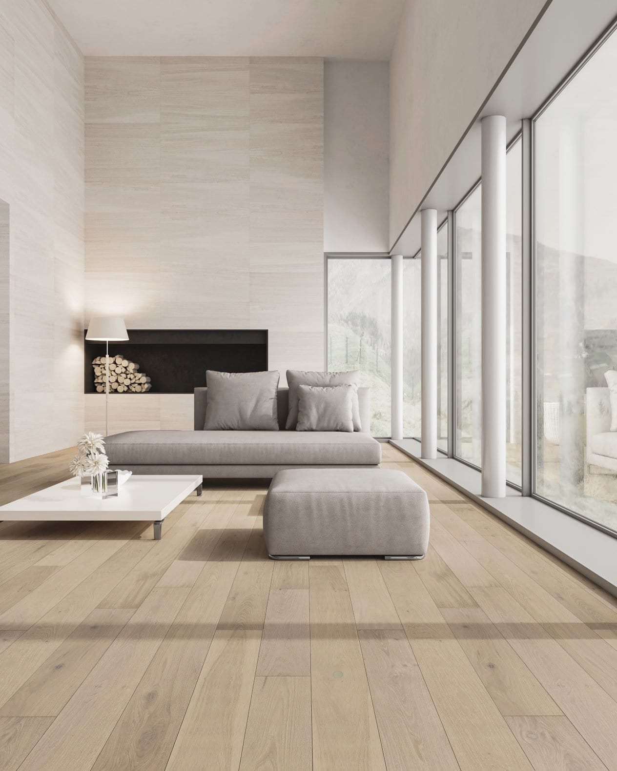 Terra Legno Engineered FOGG – 6 1/2″ Simple by Terra Legno, engineered wood flooring, shown in a room setting (manufacturer image)