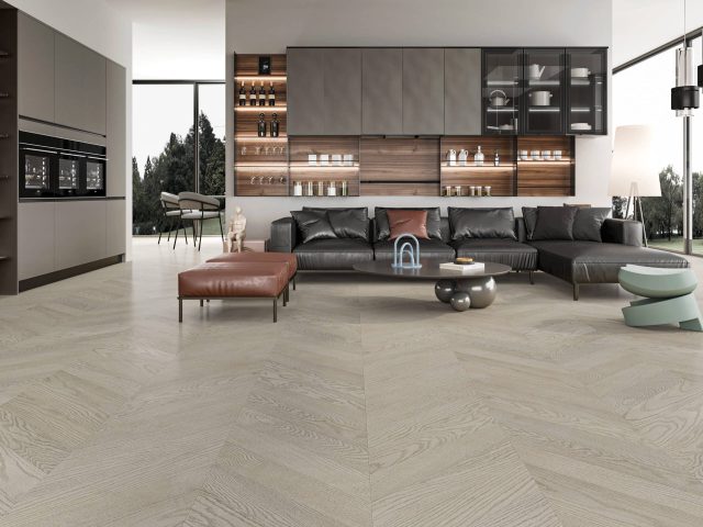 Terra Legno Simple – Gray Cloud by Terra Legno, engineered wood flooring, plank sample
