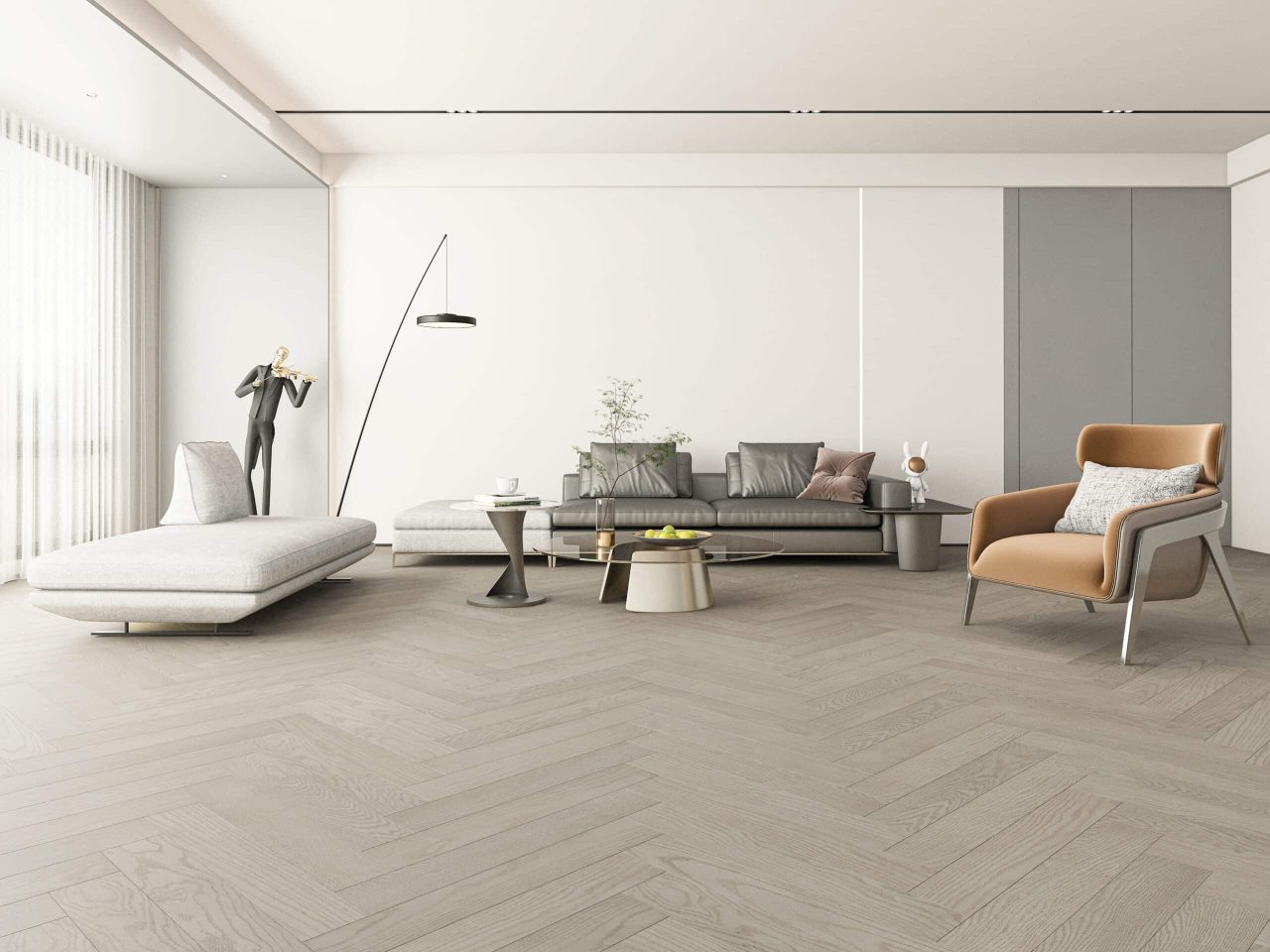 Terra Legno Simple – Gray Cloud by Terra Legno, engineered wood flooring, detail view