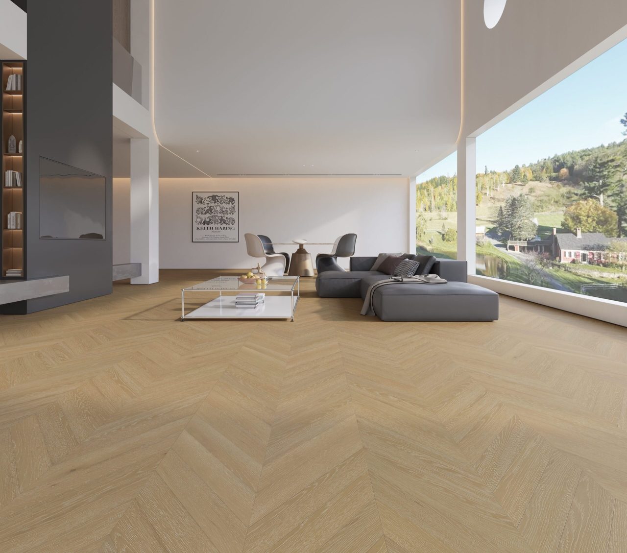 Terra Legno Engineered ORIANA – 6 1/2″ Simple by Terra Legno, engineered wood flooring, shown in a room setting (manufacturer image)