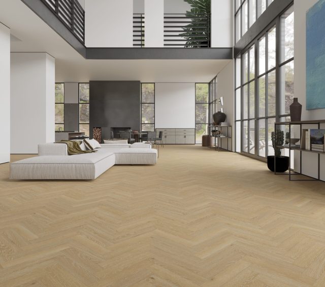 Terra Legno Engineered ORIANA – 6 1/2″ Simple by Terra Legno, engineered wood flooring, shown in a room setting (manufacturer image)