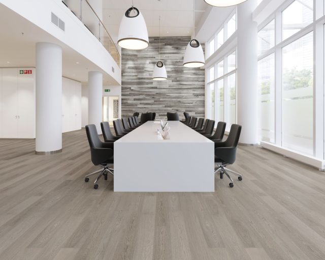 Terra Legno Engineered Smokey Oak – 6″ Natural by Terra Legno, engineered wood flooring, shown in a room setting (manufacturer image)