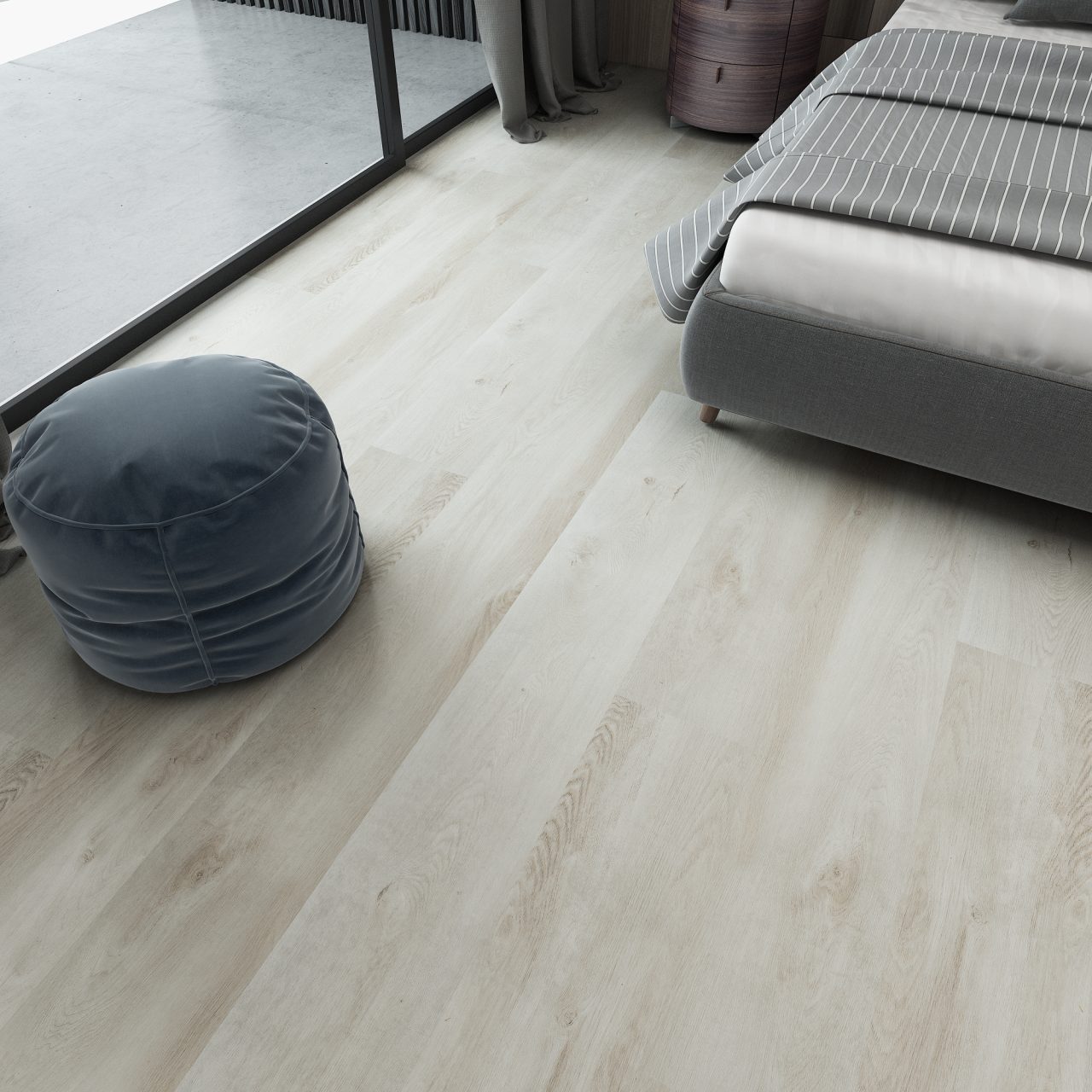 Terra Legno LVT – Snow White by Terra Legno, luxury vinyl tile flooring, shown in a room setting (manufacturer image)
