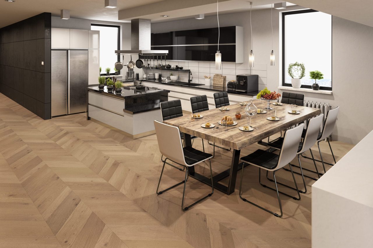 Terra Legno Engineered TABAC – Natural by Terra Legno, engineered wood flooring, shown in a room setting (manufacturer image)