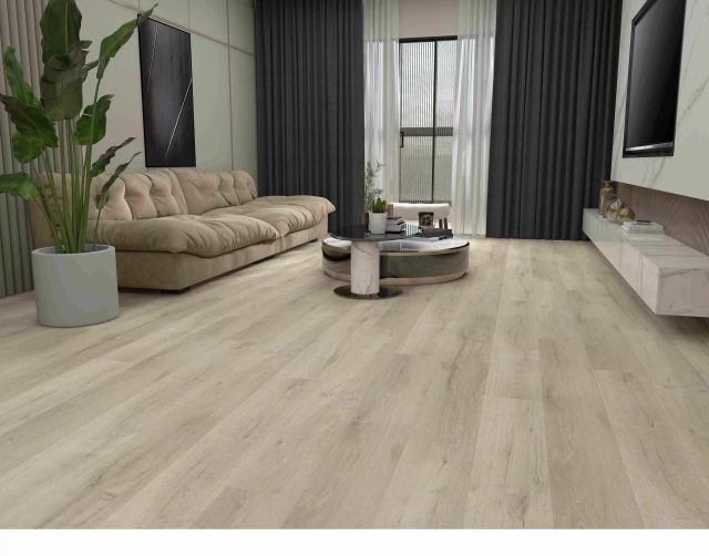 Terra Legno LVT – Tundra White by Terra Legno, luxury vinyl tile flooring, shown in a room setting (manufacturer image)