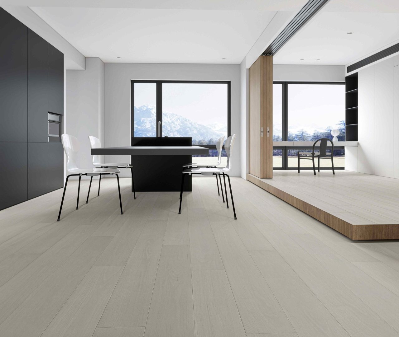 Terra Legno Engineered Vernal White – 5/8″ Thick by Terra Legno, engineered wood flooring, shown in a room setting (manufacturer image)