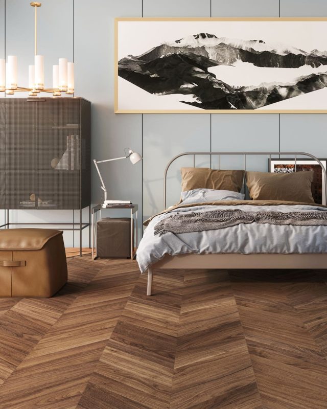 Terra Legno Walnut Rustic – Simple 6″ by Terra Legno, engineered wood flooring, shown in a room setting (manufacturer image)