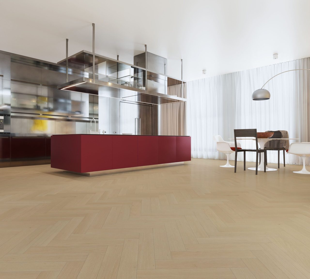 Terra Legno Engineered Zen Light – Simple 6 1/2″ by Terra Legno, engineered wood flooring, shown in a room setting (manufacturer image)