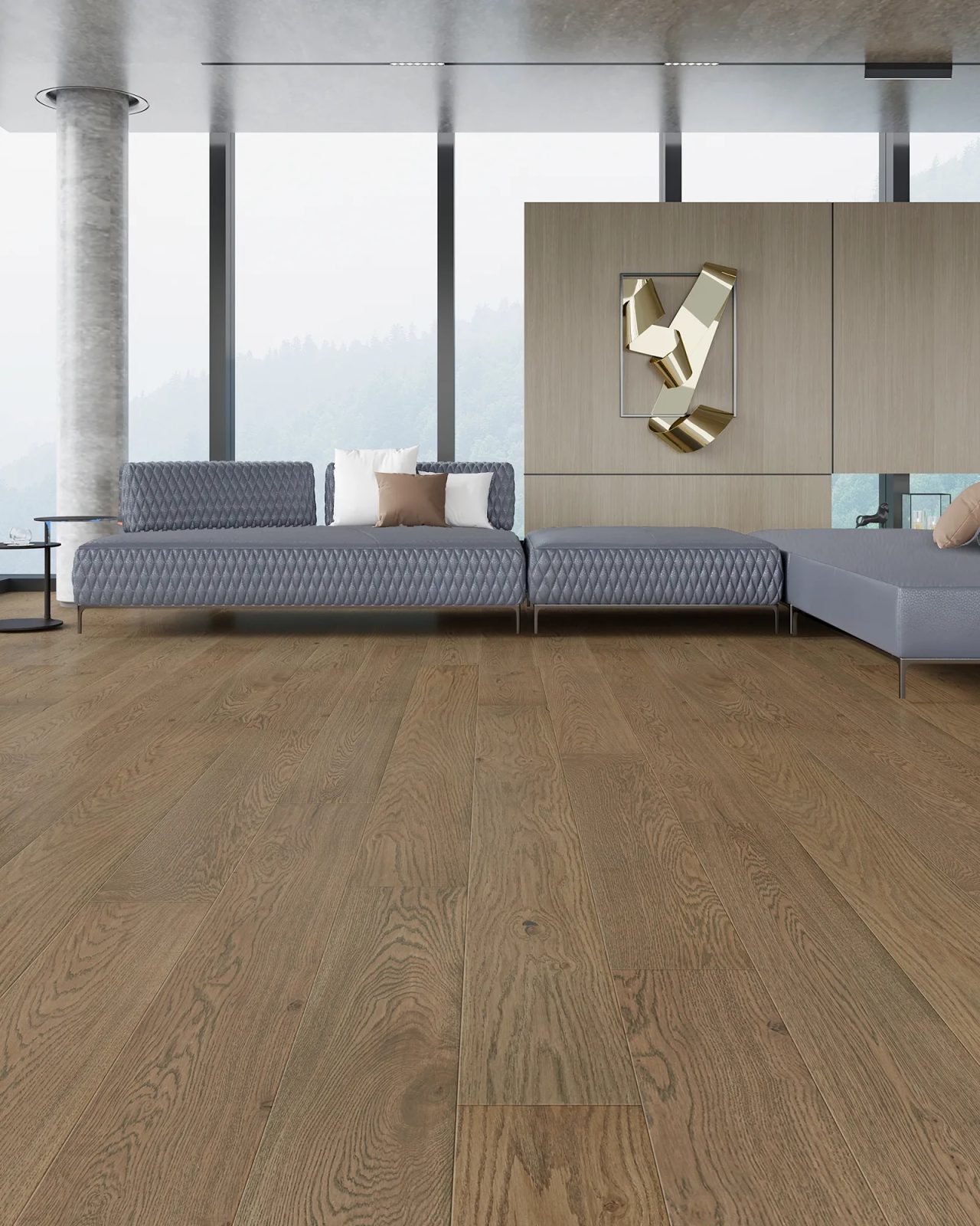 Taupey-Brown by Terra Legno, engineered wood flooring, plank sample