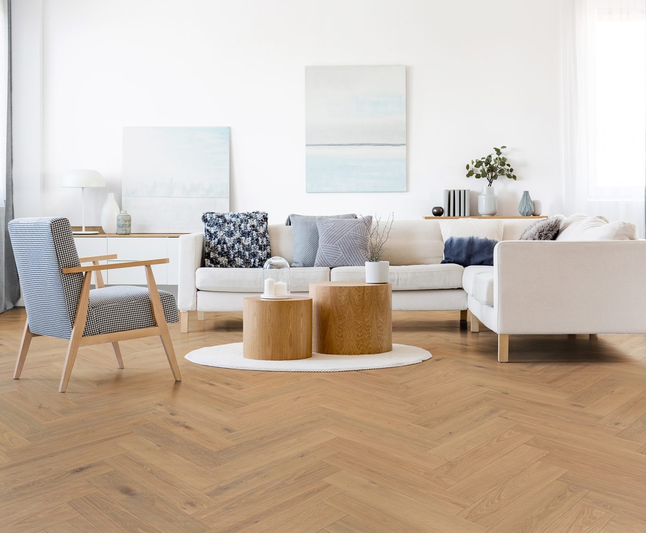 Great Ocean – PENINSULA-HERRINGBONE-GEO10 by Compass Flooring, engineered wood flooring, plank sample